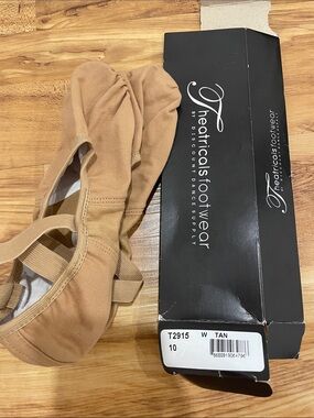 Theatricals Tan Canvas Dance Flats for Women